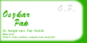 oszkar pap business card